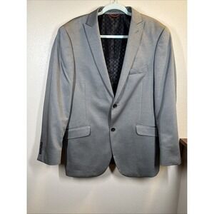BILLY LONDON UK mens gray sport coat jacket blazer 44 2 Button